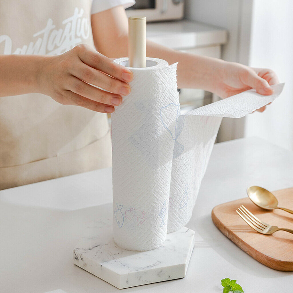 Countertop Roll Paper Holder Hand Towel Tissue Stand Non-slip Rack Storage