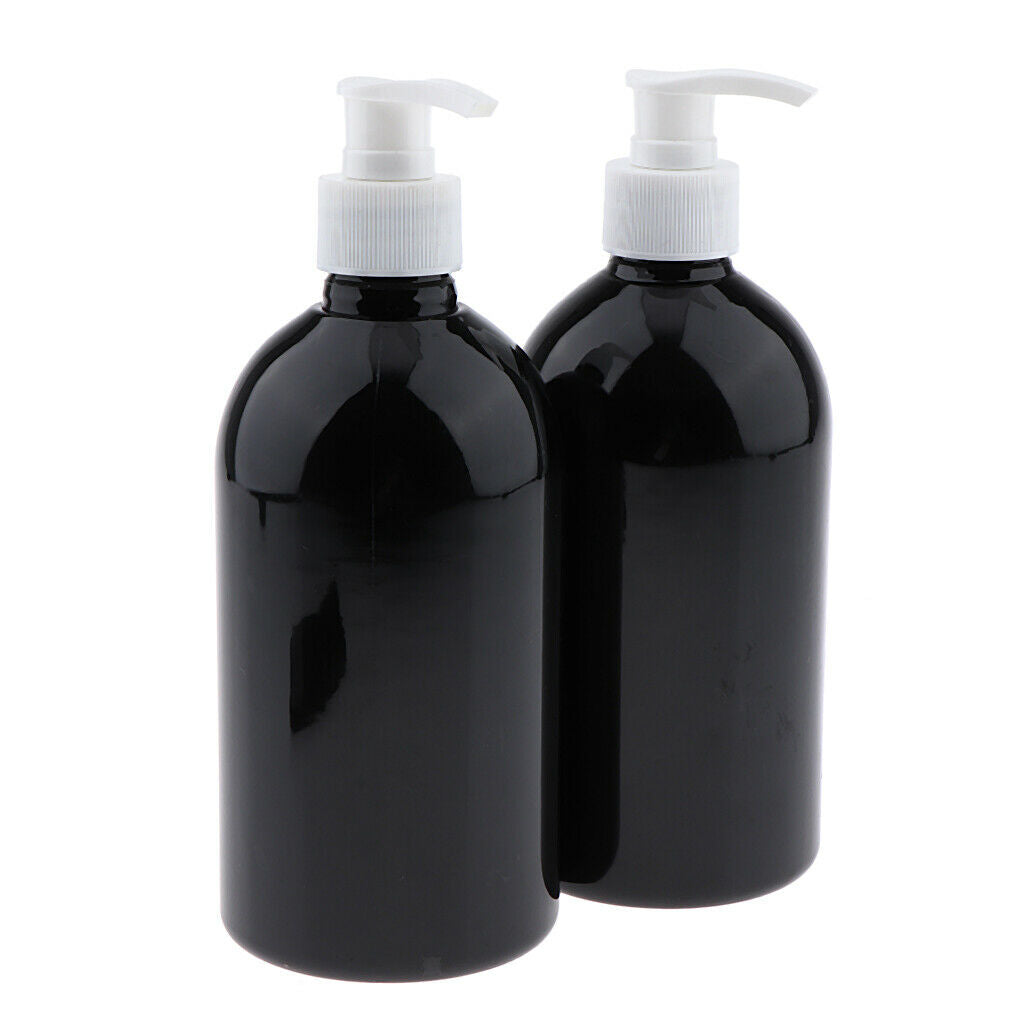 4Pcs 500mL Empty Lotion Dispenser Bottles Pump Refillable Shampoo Containers