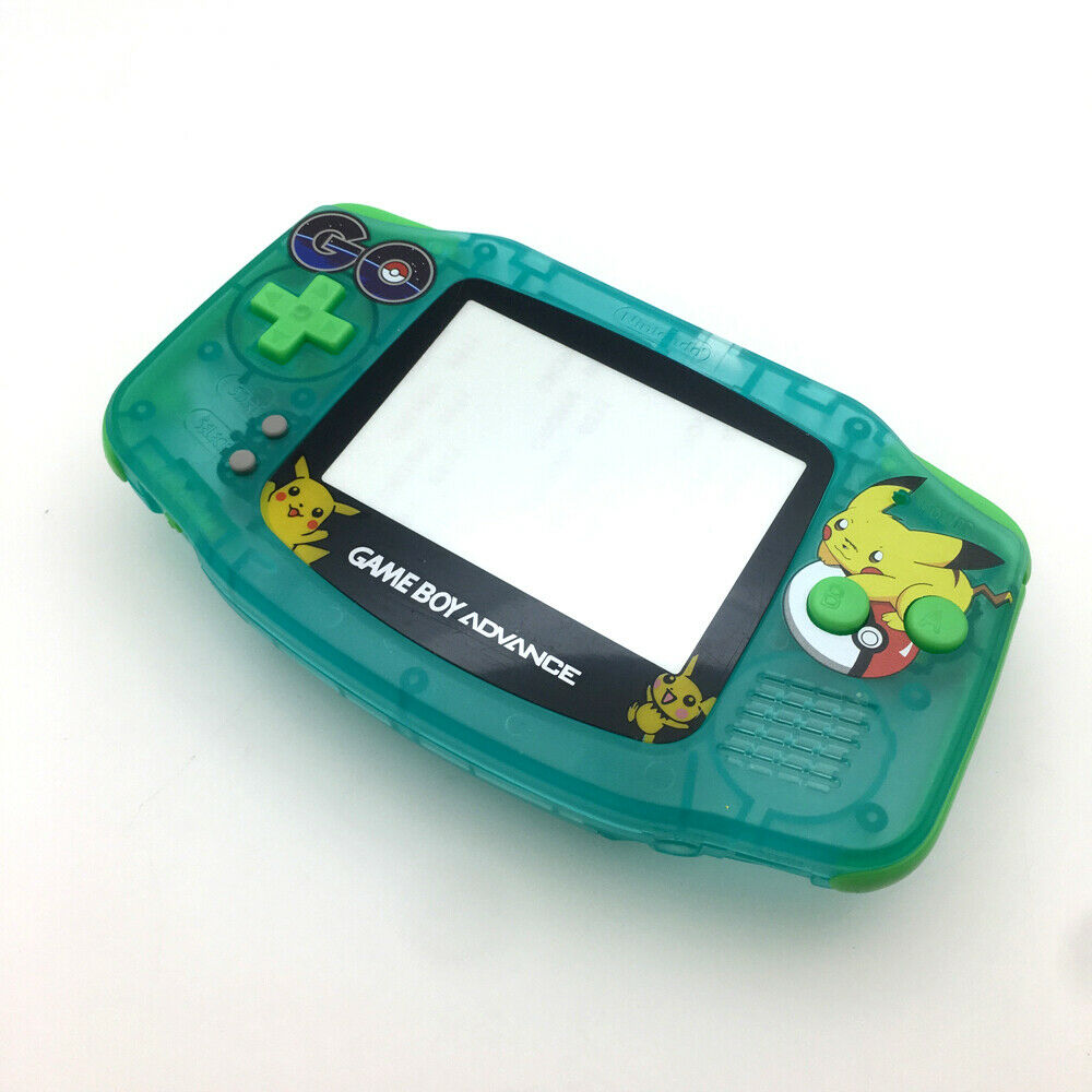 Luminous Clear Green Pokemen GBA Housing Case cover For Game Boy Advance Console