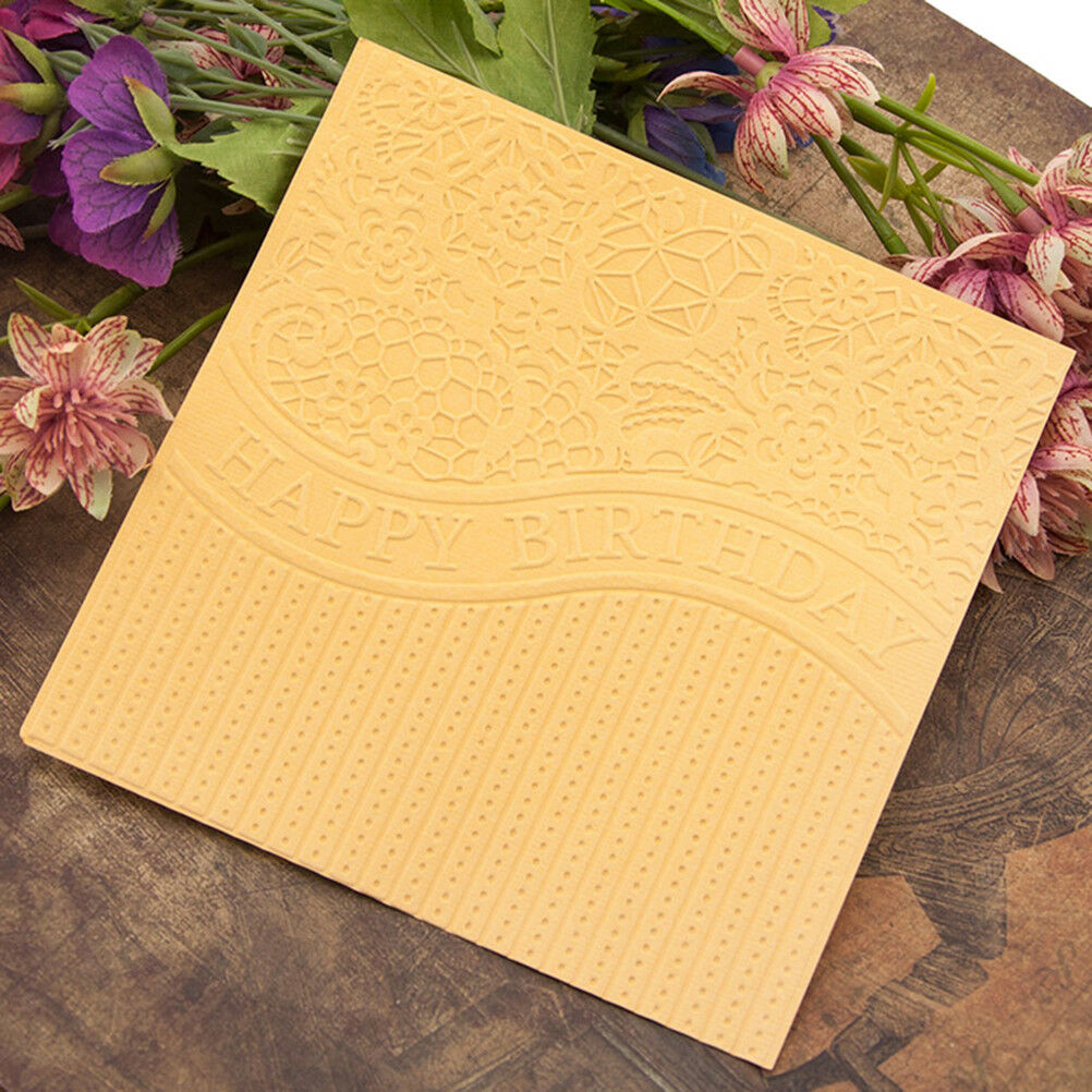 birthday Embossing folders Plastic Embossing Folder For Scrapbooking DI.l8