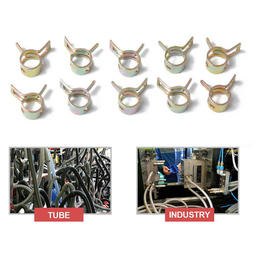 80pcs 6-15mm Hose Spring Clip Clamp Steel Vacuum Fuel Oil Line Band Clips