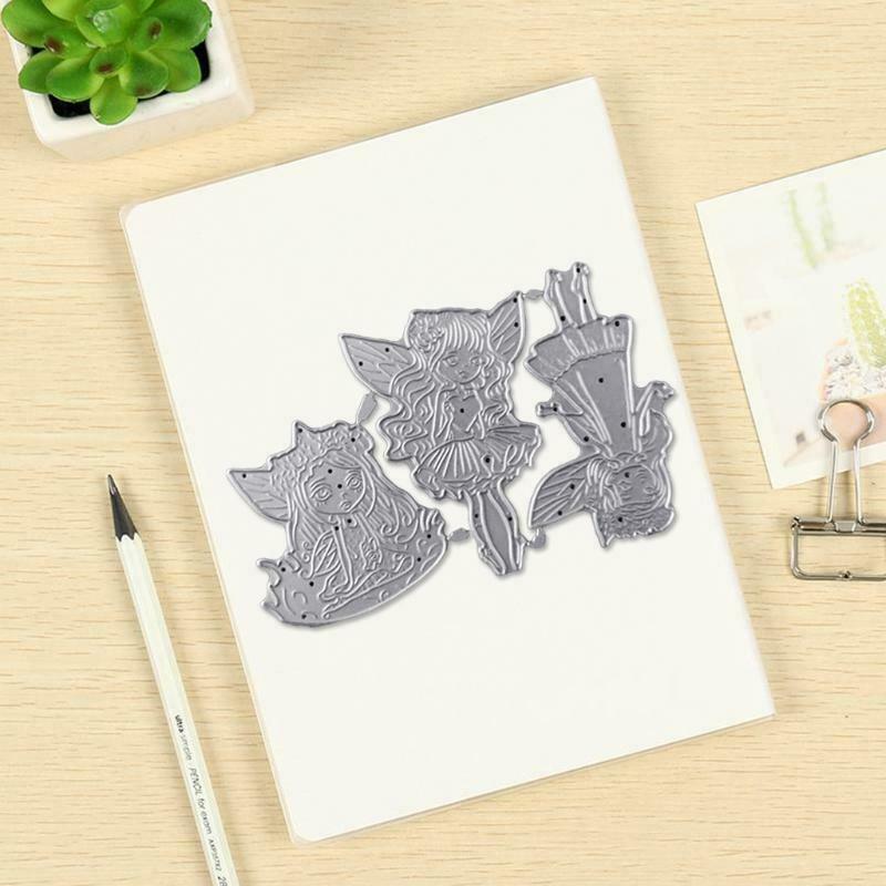 Three Flower Fairies Carbon Steel Cutting Dies DIY Scrapbooking Photo Album Card