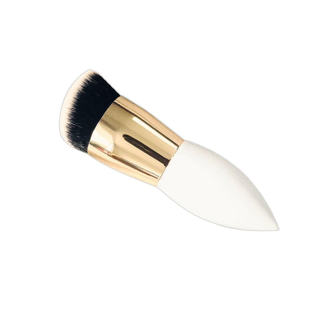Pro Women White Large Round Head Foundation Powder Puff Makeup Brush