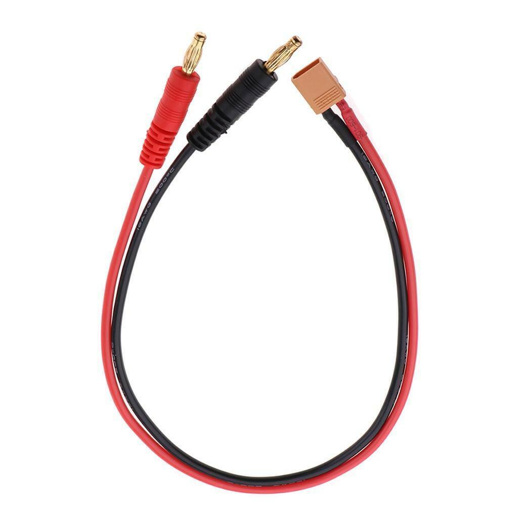 4mm Bullet/Banana Male Connector to XT30 Charge Cable Lead 16AWG 35.5cm for RC