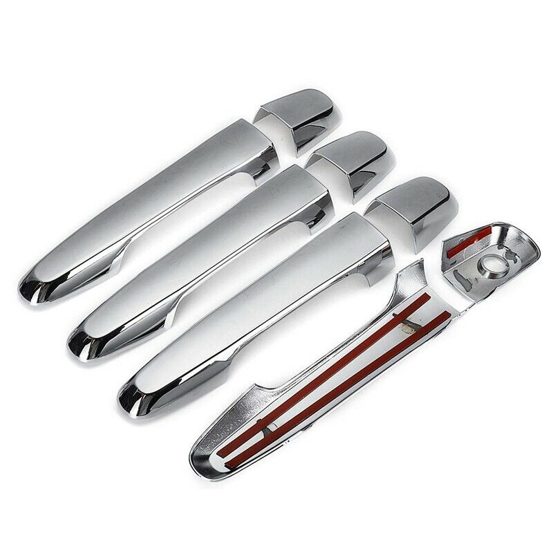 8Pcs Chrome Door Handle Cover Trim for MITSUBISHI TRITon L200 ML MN MQ 2005-O3D2