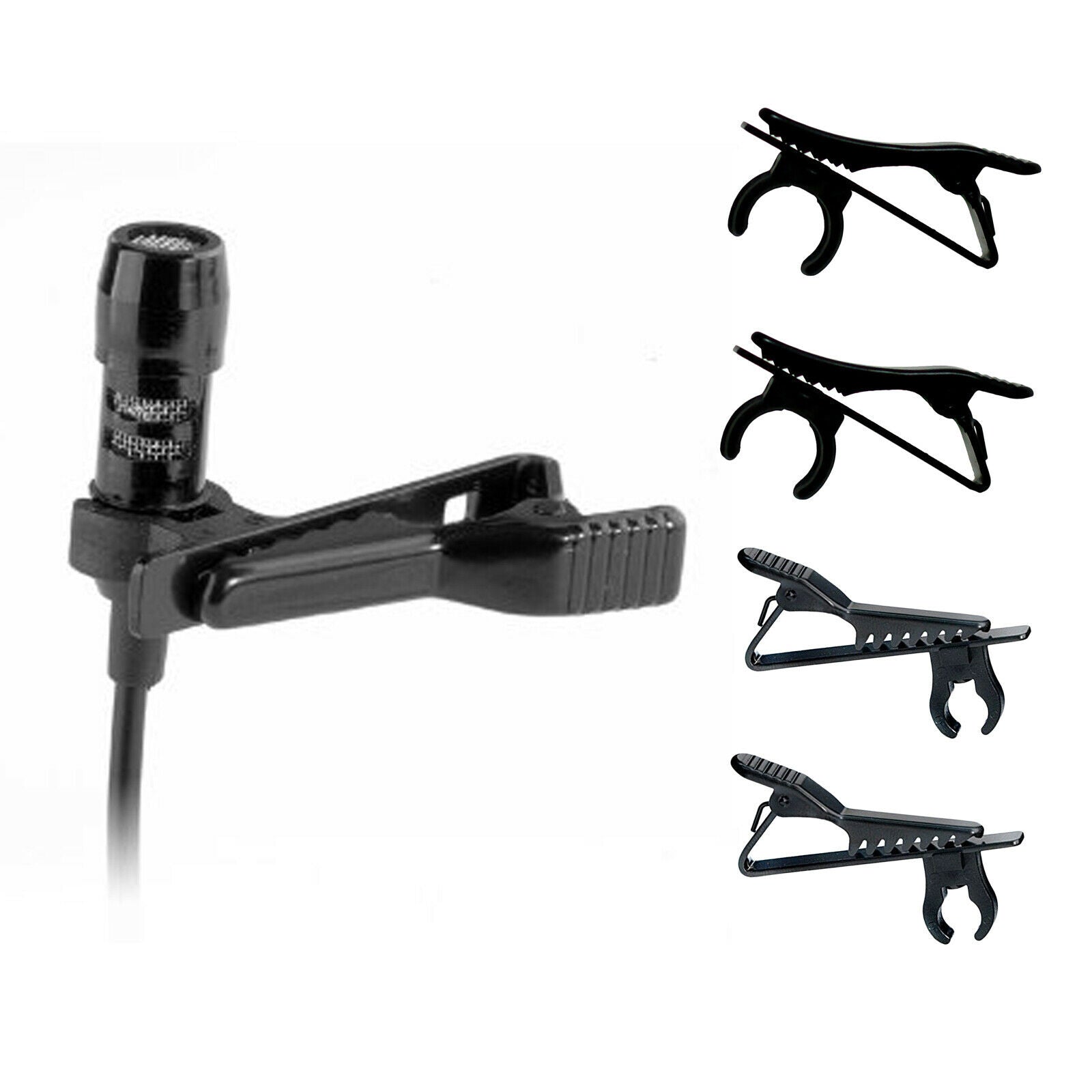 4 Pieces Mini Universal Mic Clips Lapel Collar Microphone Clip Clamp Holder