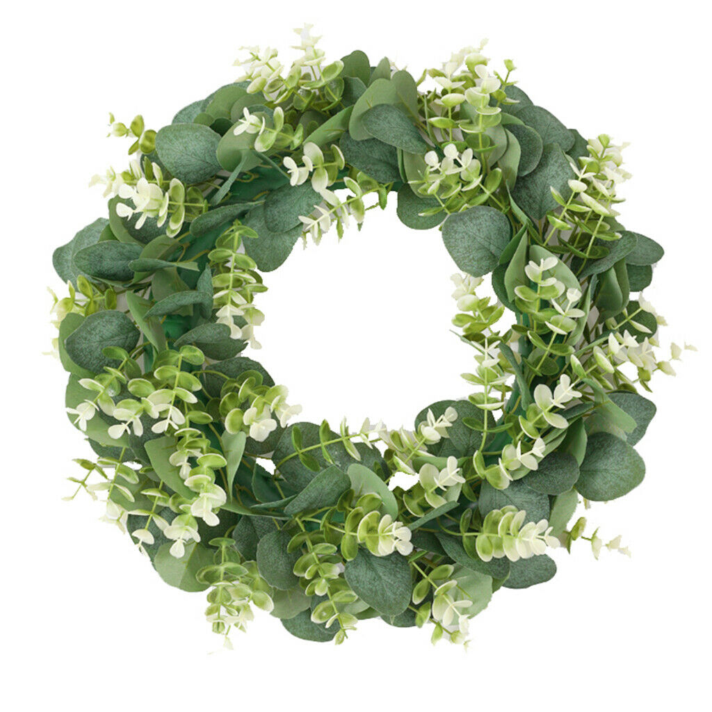 17inch Natural Door Wreath Home Front Door Garland for Festival Celebration