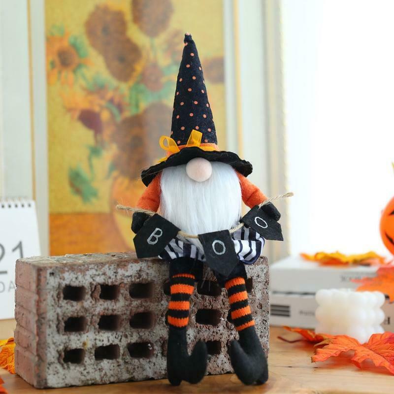 2pcs Halloween Gnome Scandinavian Tomte Swedish Gnomes Plush Farmhouse Decor