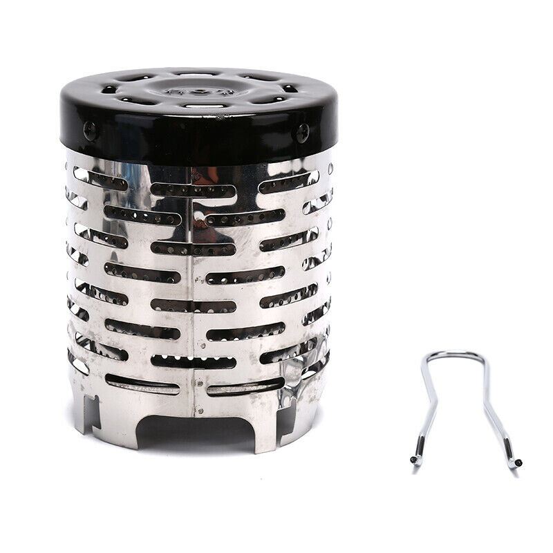 Stainless Steel Portable Mini Camping Warmer Heater Cap Outdoor Gas Stove  Tt