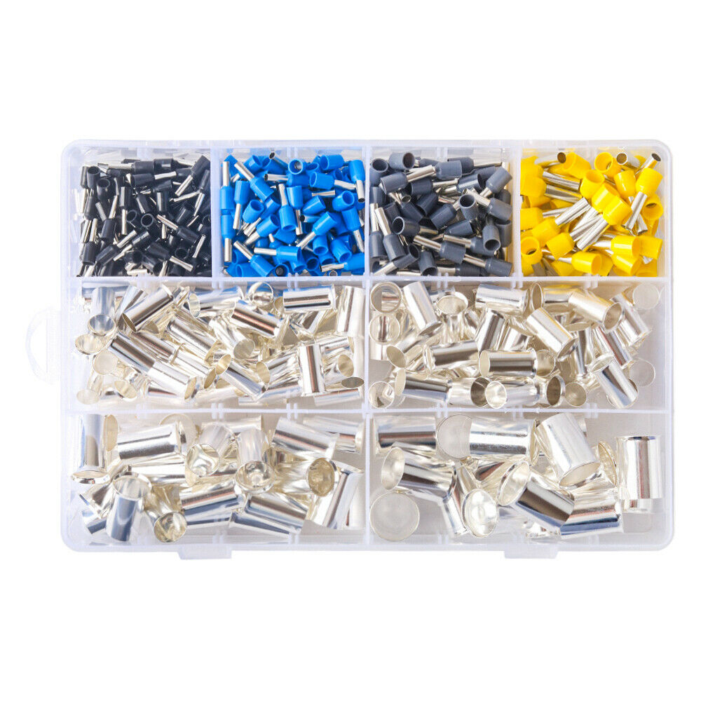 440pcs Insulated Electrical Wire Ferrules Kits Crimp Terminal Connector Sleeves