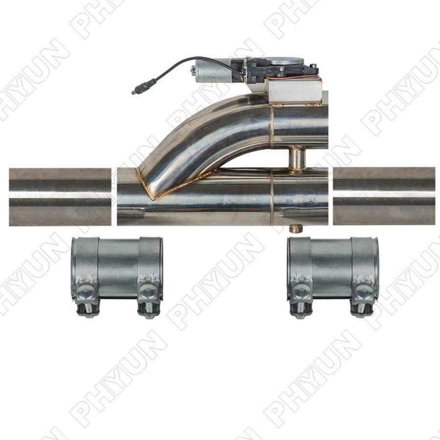 51mm Exhaust Pipe Connector Sleeve Double Clamp Tube Adapter Stainless Steel