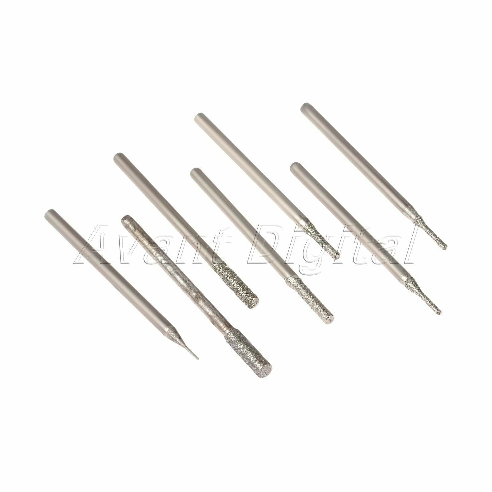 7x Carborundum Diamond Abrasive Bur Grinding head Punching Jade Crystal Ceramic