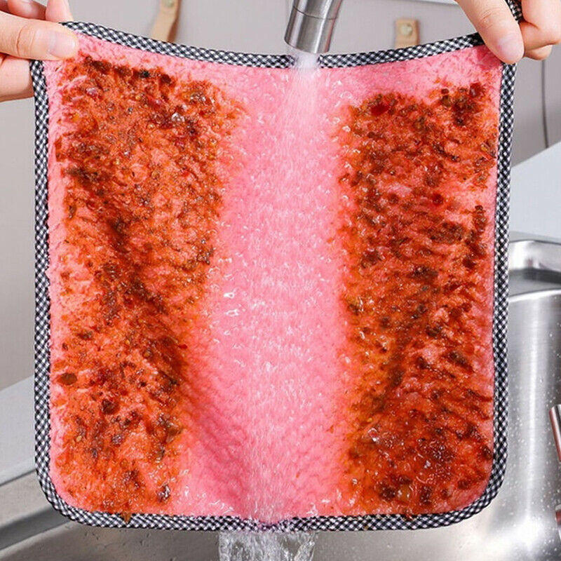 Kitchen daily dish towel dish cloth kitchen rag non-stick oil thickened c.l8