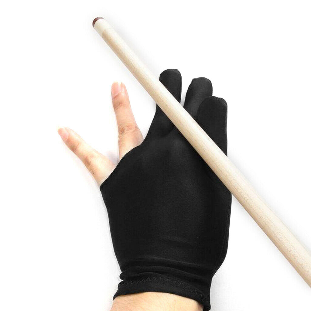 3 Finger Pool Shooters Billiard Glove + Cloth Cue Shaft Burnisher Polisher NEW