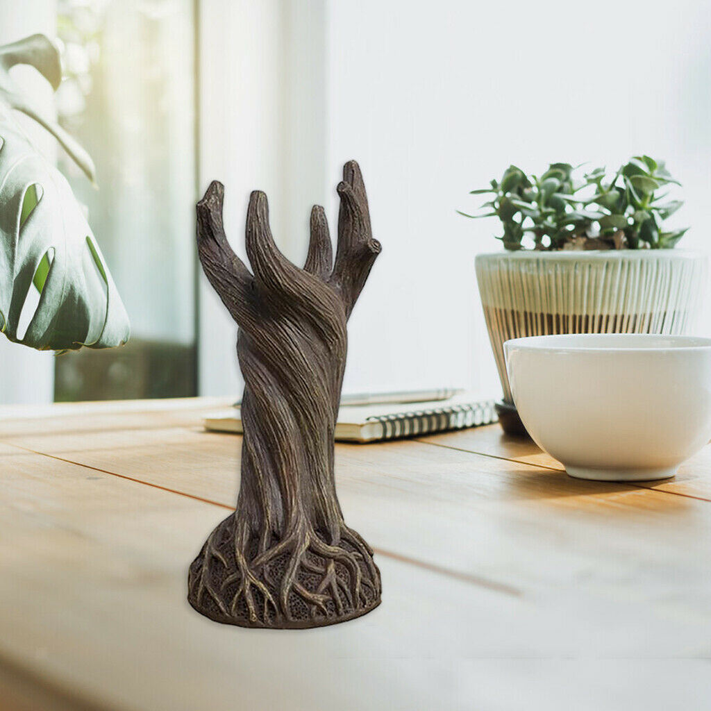 Ancient Tree Stump Shape Vase Desktop Flower Pot Sculpture Shelf Ornament