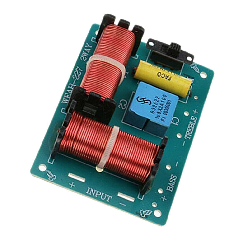 1Pcs Treble Bass 2-Way Frequency Divider Audio Crossover Filters Board 100W