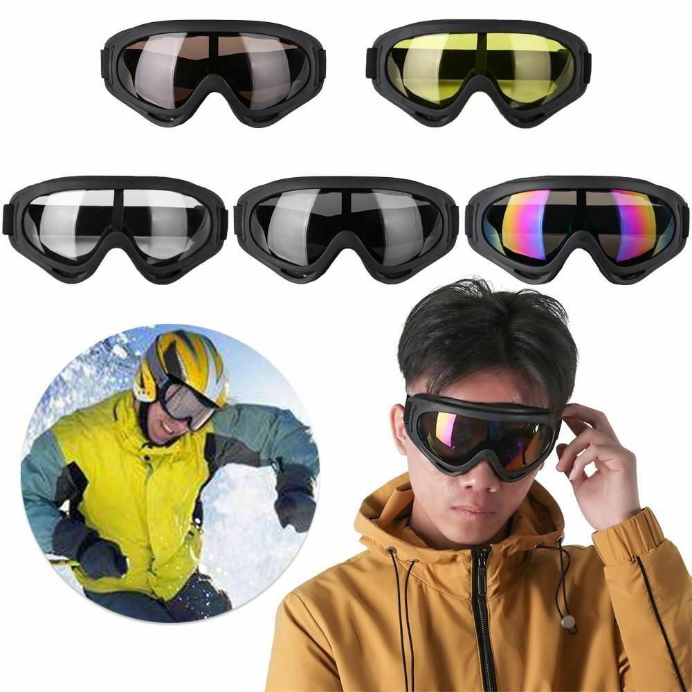 Moto Cycling Snowboard Ski Goggles Winter Windproof Lens Frame Eyewear Glasses