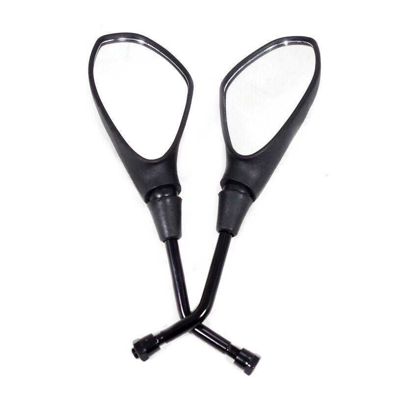 2X Motorcycle Motorcross Chopper ATV Bikes 10mm Black Rear View Side Mirrors