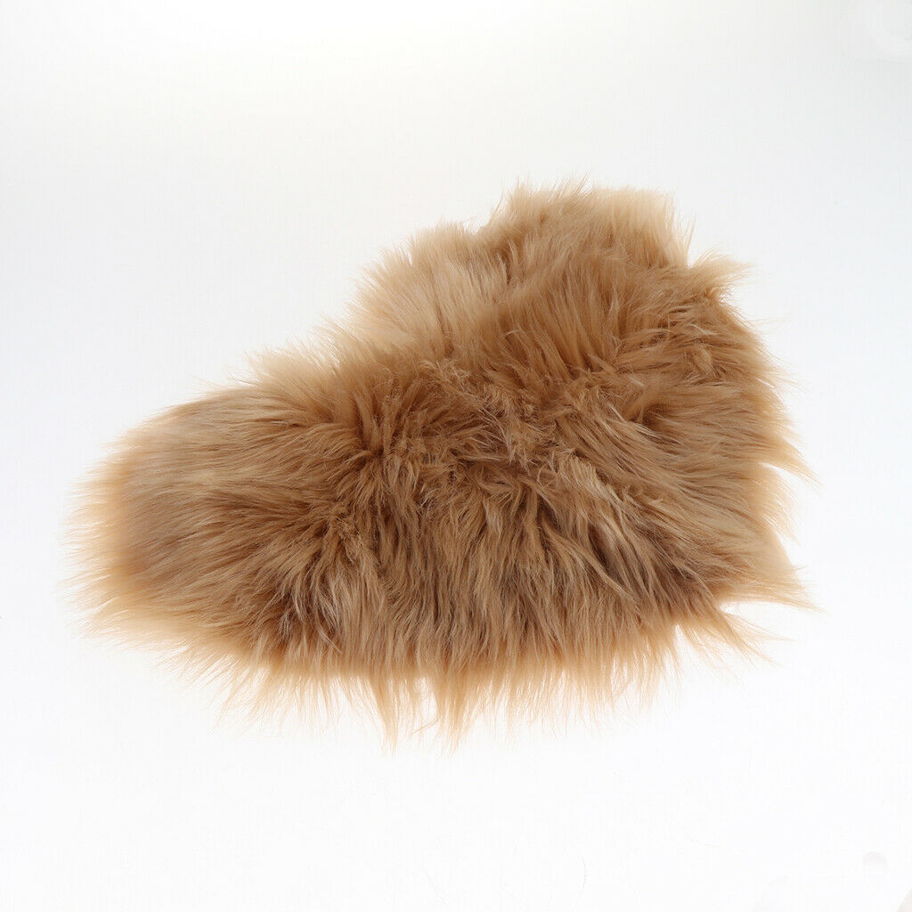 Plush Love Heart Shaped Soft Shaggy Fluffy Area Rug Carpet Floor Mat 30x40cm