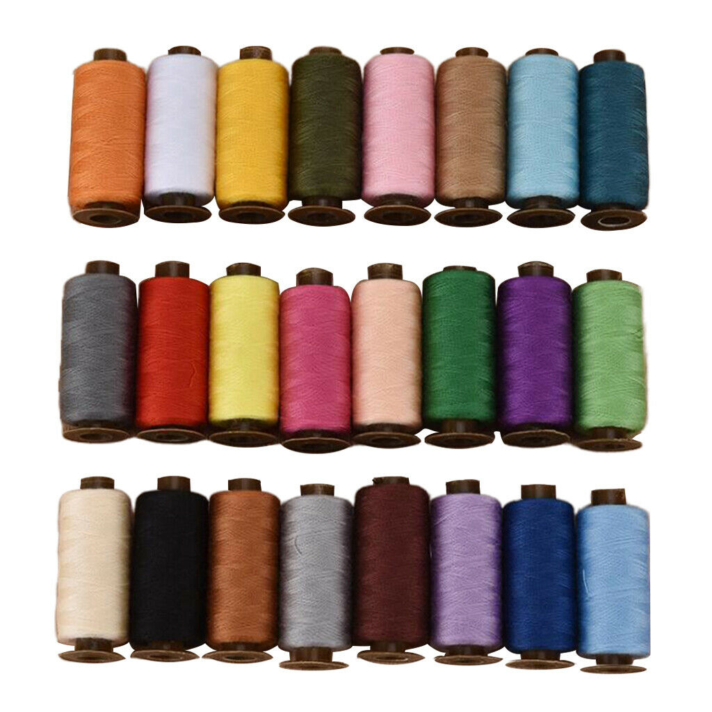 1pack / 24 colors polyester sewing thread set for hand machine 500yards
