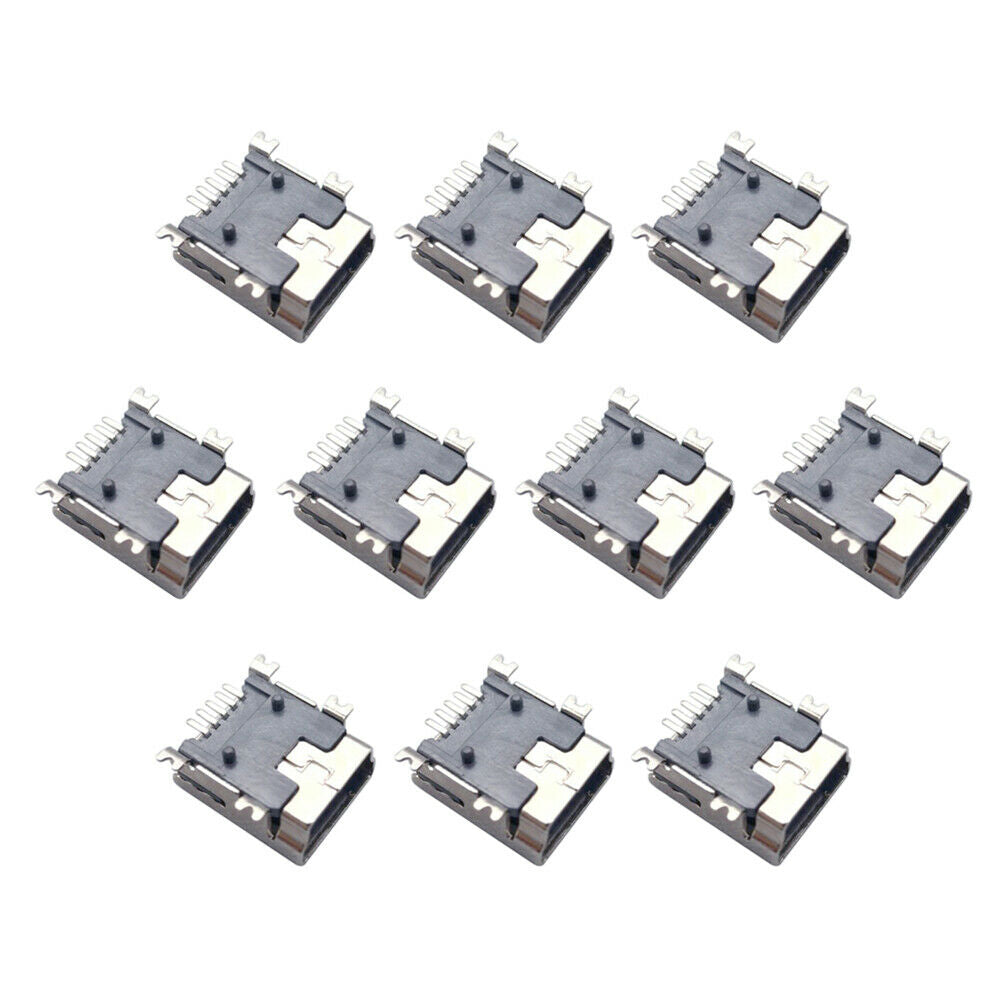 10Pcs Mini USB 5PIN Female Socket Connector for Tail Charging Mobile Phone