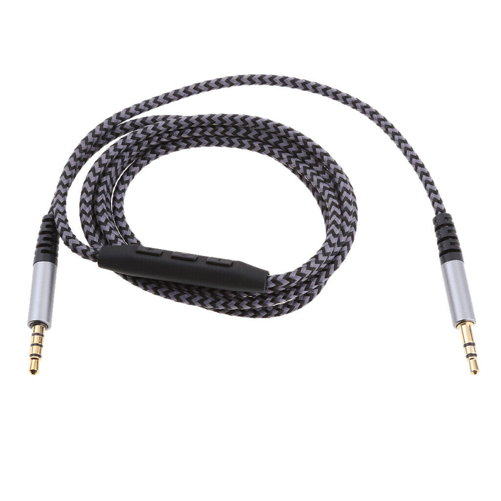 3.5mm plug audio AUX jack cable for mobile phone, TV - black - 1.4m long