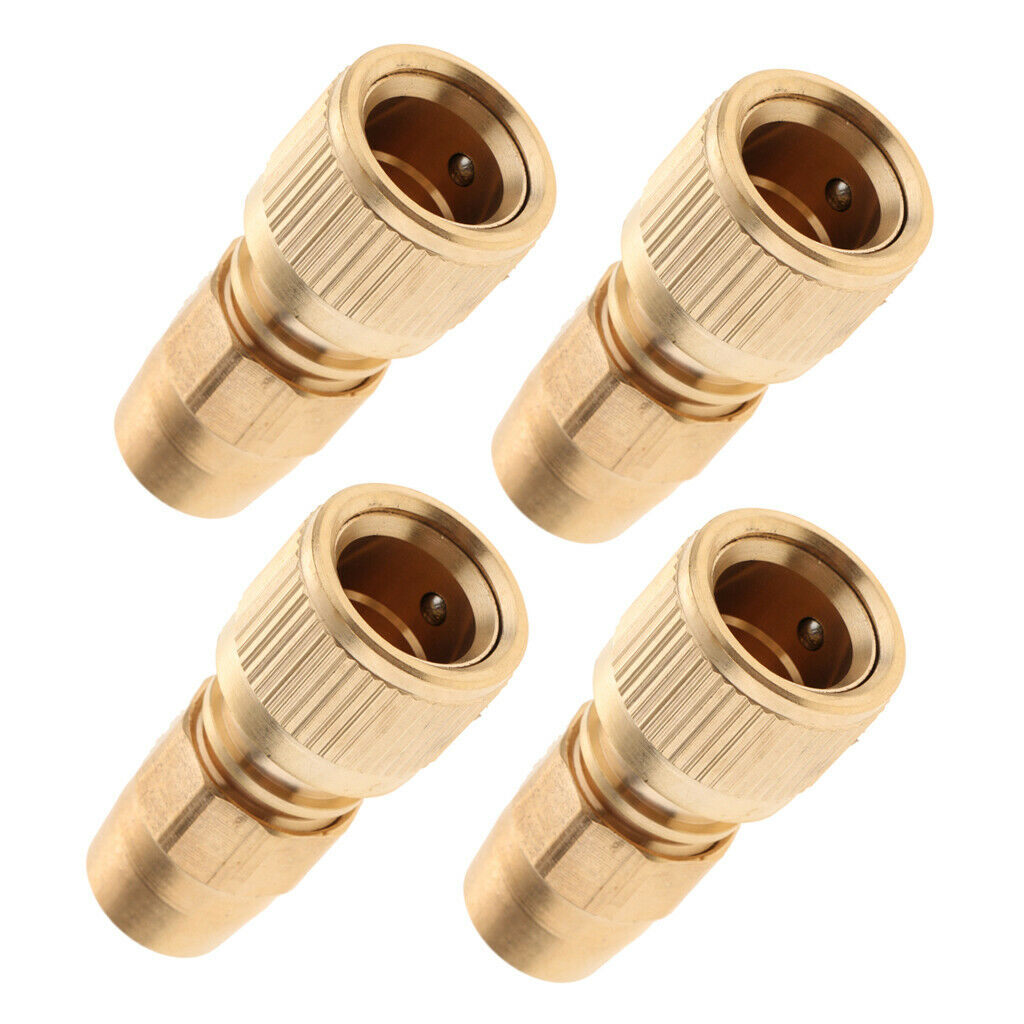 4Pack Brass Garden Expandable Hose Repair Adaptor Joint Male Pipe Nozzle