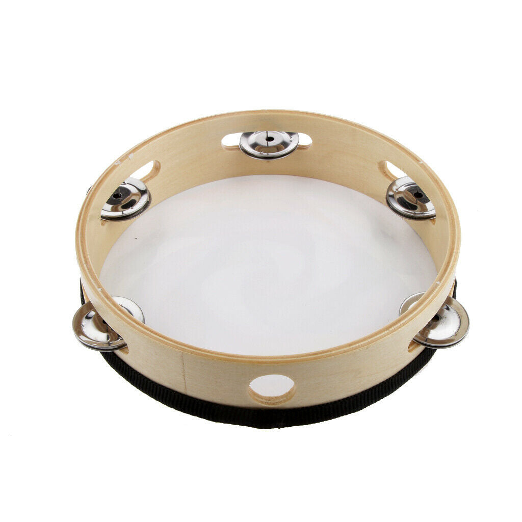 Party Concert Wood Tambourine Handbell Jingles Rhythm Percussion Toys Gift