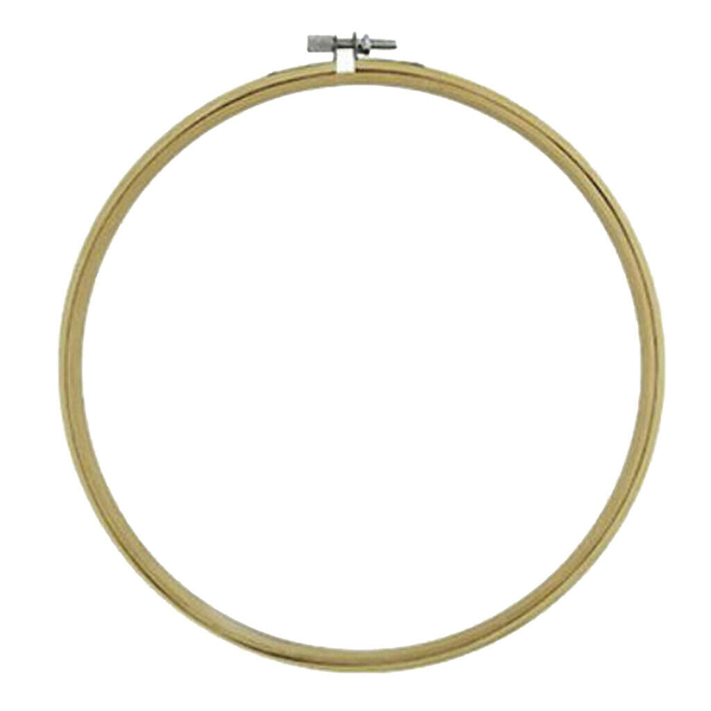 2 Sizes Set 100% Bamboo Embroidery Hoop Wooden Cross Stitch Circle Frame DIY