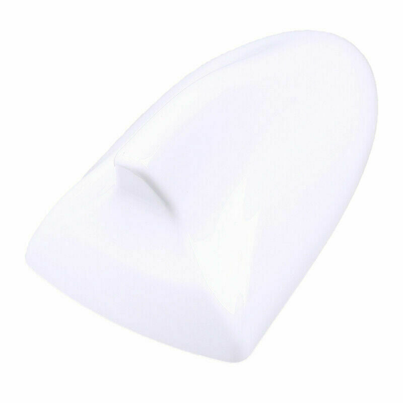 White Universal Auto Car Shark Fin Antenna Roof AM/FM Radio Signal Aerial Cover