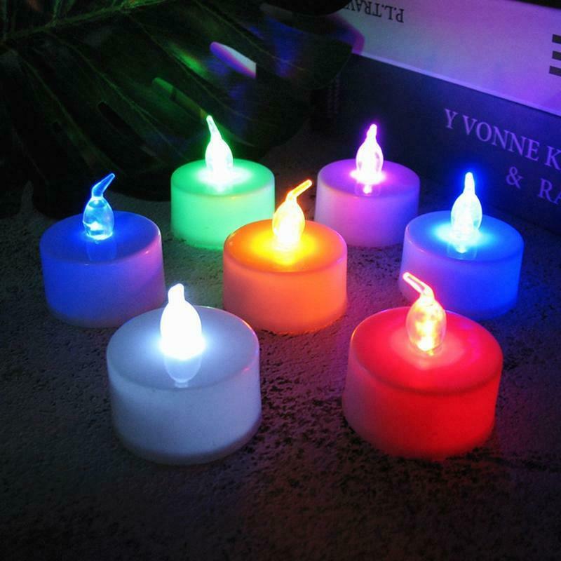 6pcs Color Changing LED Tea Lights Flameless Tealight Candle with Colorful Light