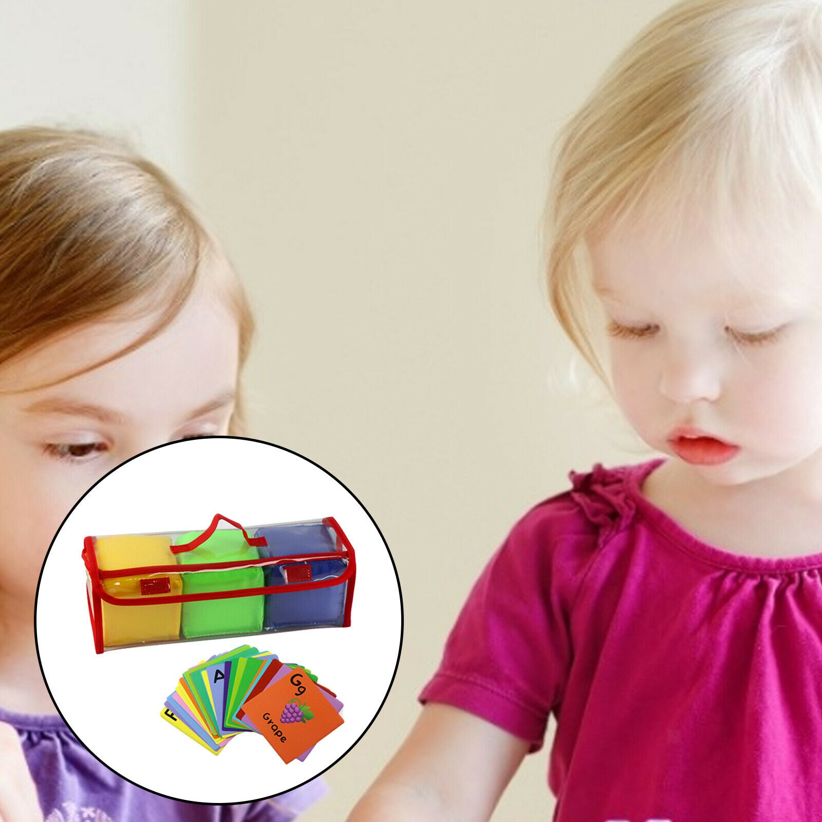 3pcs 4" Playing Game Dices Set, Soft Educational Toys, with Clear Pockets,