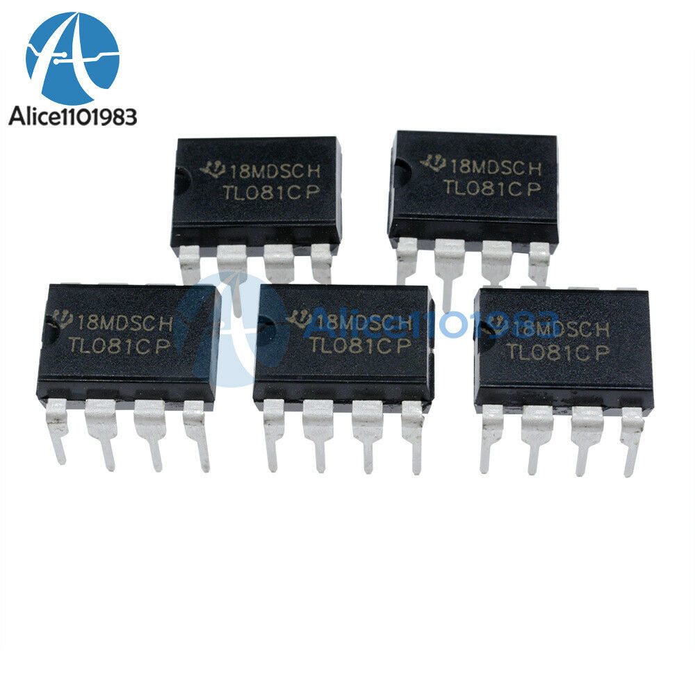 10Pcs TL081 TL081CP TI IC JFET Input Operational Amplifiers DIP-8 NEW