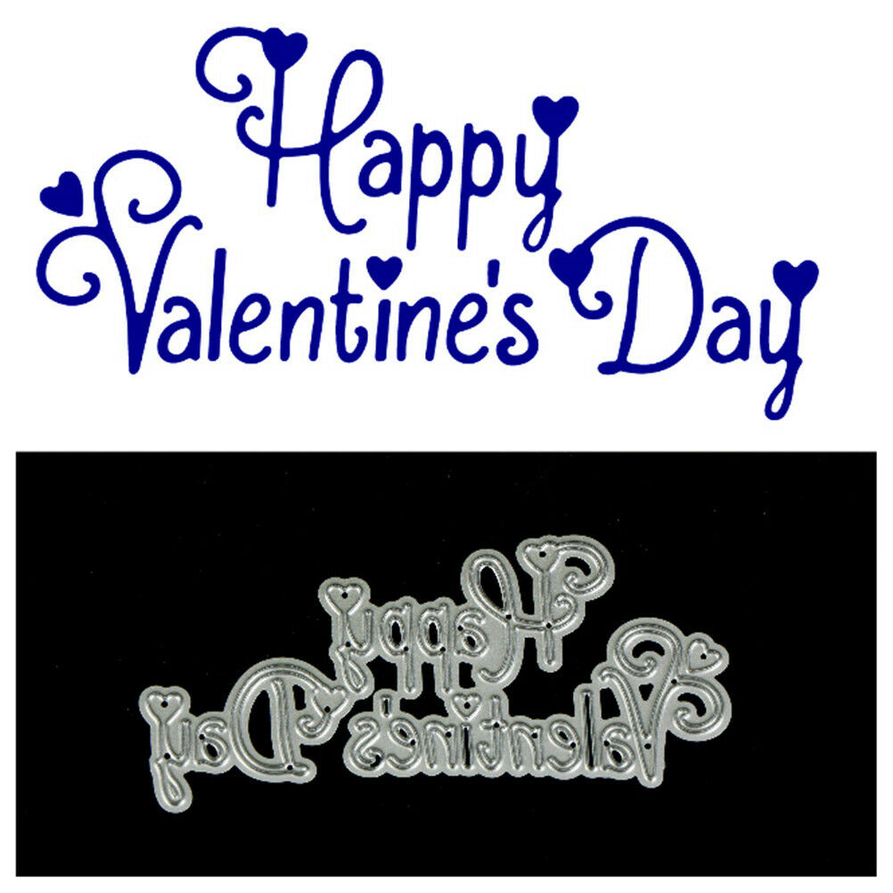 Happy Valentine Day  Metal Cutting Dies For DIY Scrapbooking Album Paper C.l8