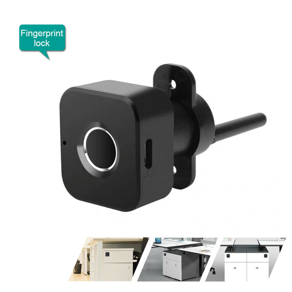 Fingerprint Drawer Lock for Triple Drawer 1 Lock 3 for Nightstand Office Cabinet