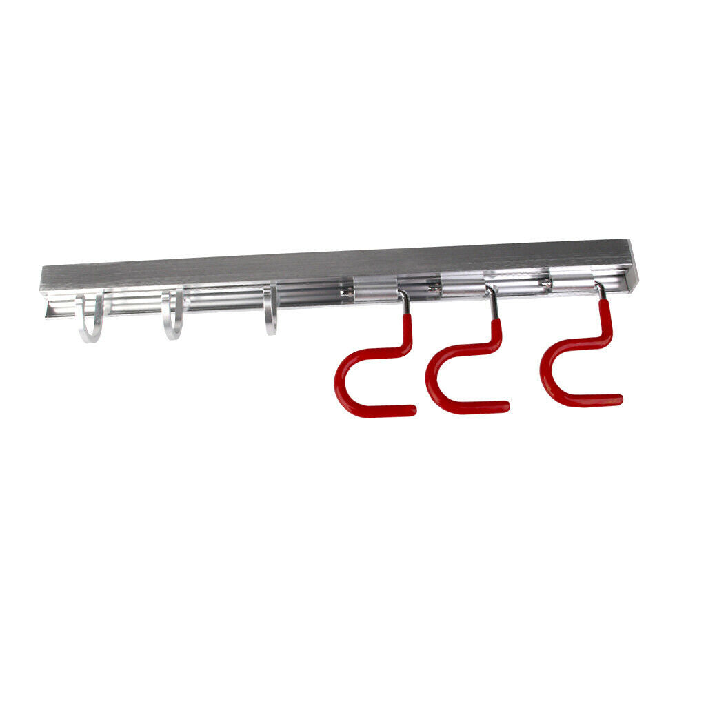 Wall Mounting Bathroom Organizer Hanger Storage Rack 6 Hooks