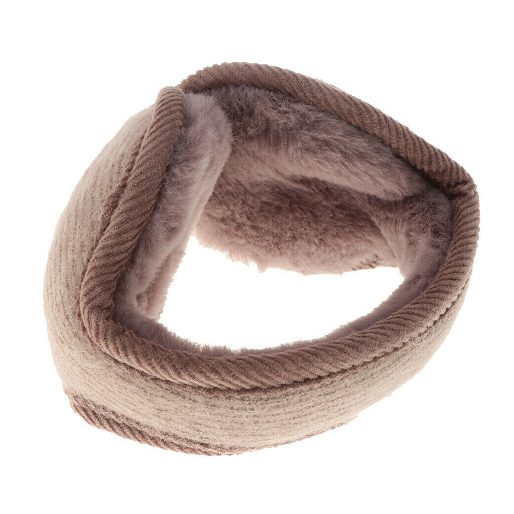 Unisex Foldable Earmuffs Winter Fleece Ear Warmers Earlap Outdoor Grey