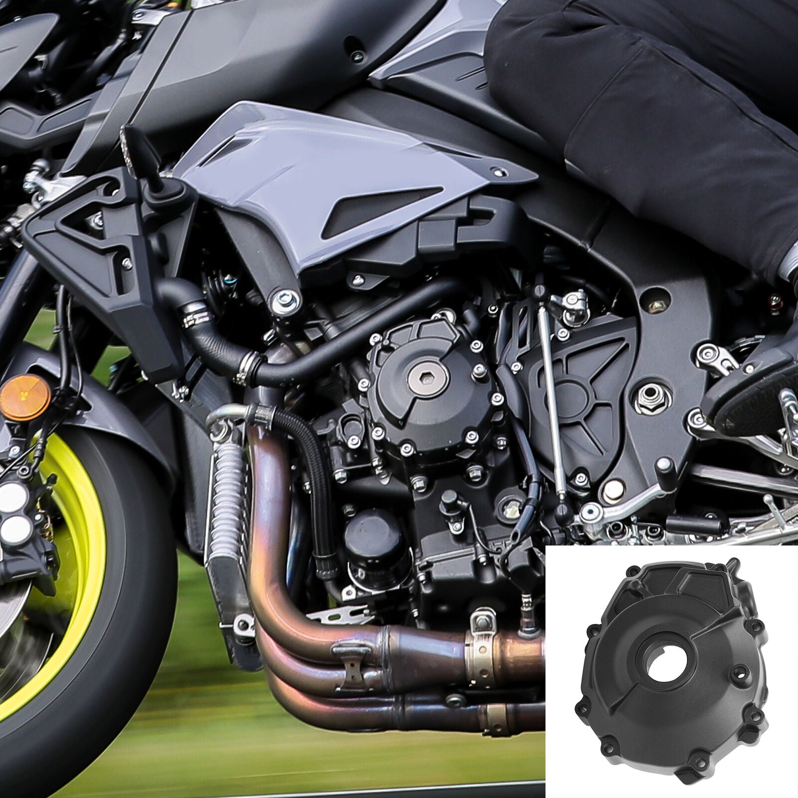 Left Stator Cover Crankcase Engine Fit For Yamaha FZ10 2017 MT10 18-20 Black