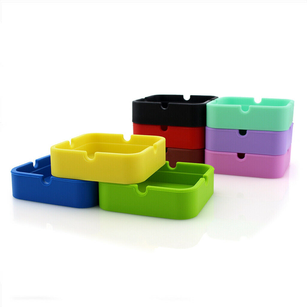 Silicone Ashtray Cigarette Ash Tray Pub Plastic Ashtray Garden Black