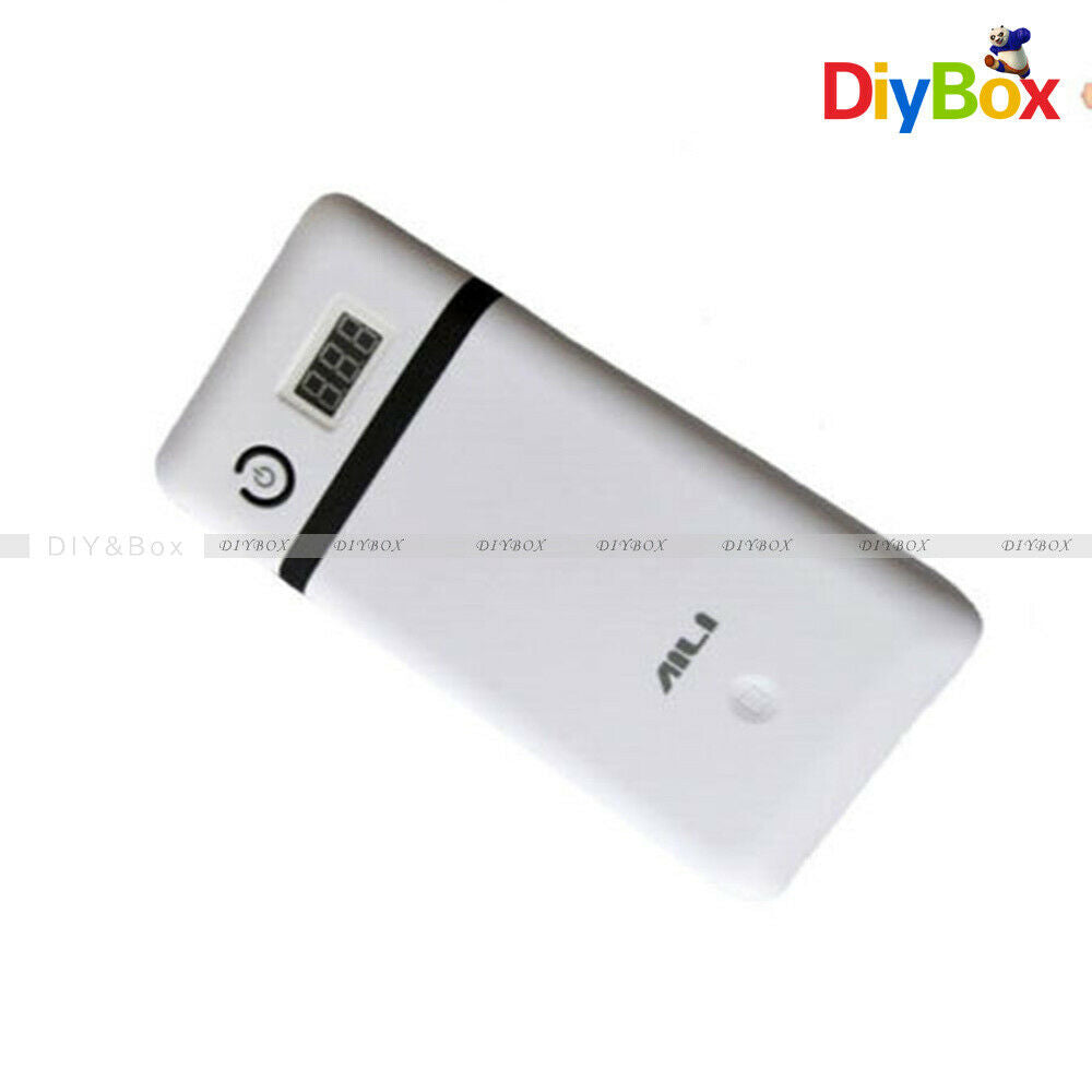 White 3.3A 5V-21V Mobile power bank Six 18650 Battery Charger For 19V Laptop