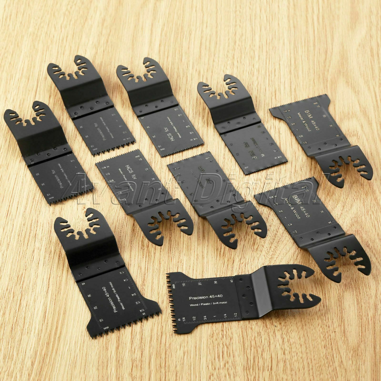 10pcs Precision E-cut Bi-metal Saw Blades For Oscillating Tool Fein Multimaster