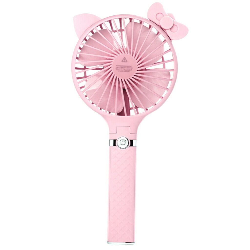 Rechargeable USB Hand Held Fan Air Cooler Operated Protable No Battery pink