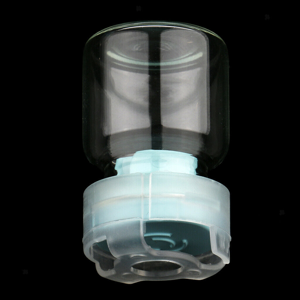 Lots 10pcs Empty Clear Glass Dram Bottles Vials With Black Screw   Blue  3ml