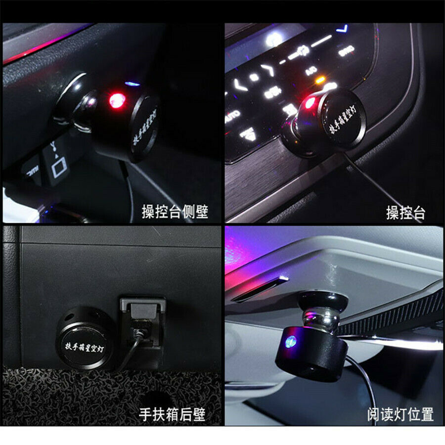 Car Roof Star Night Light Projector Ceiling Light Interio Atmosphere Galaxy Lamp