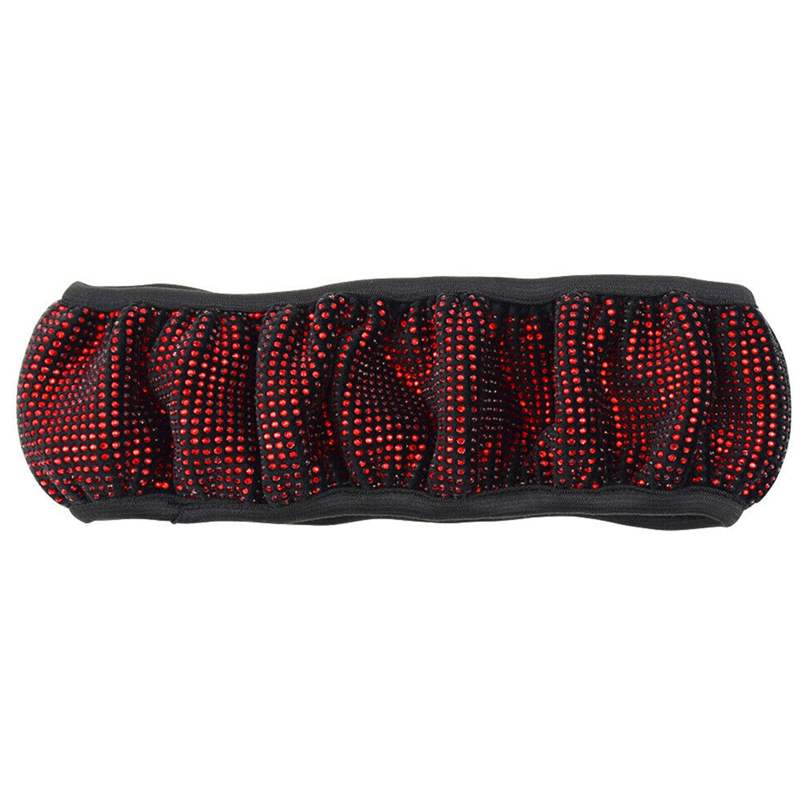 Red 15''/37-38cm Car Diamond Steering Wheel Cover Bling Shining Rainbow Women