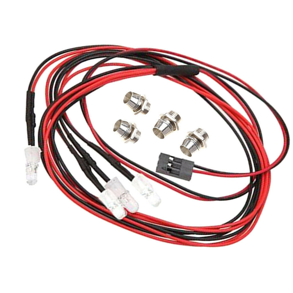 8 LED 5mm Haedlight Bright Lights White+Red for 1/10  Redcat RC Cars