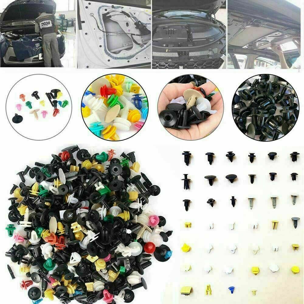 500 x Auto Car Mixed Fastener Clip Bumper Fender Trim Plastic Rivet Door Panel !