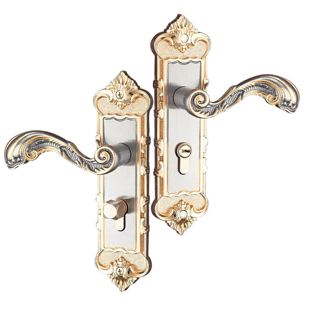 Entrance Lever door handle with Three keys for office or front door #6