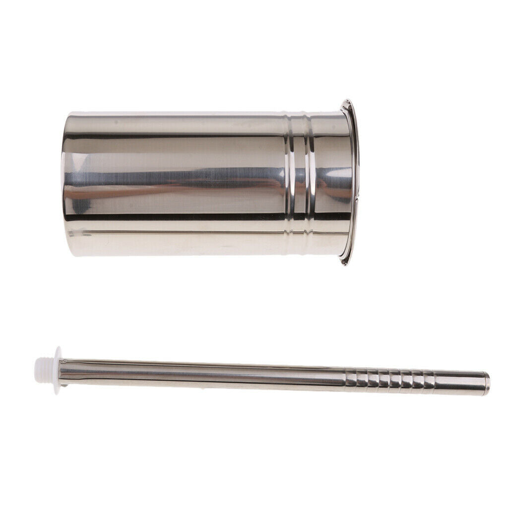 Stainless Steel Boat Home Bathroom Toilet Cleaning Brush Holder Set