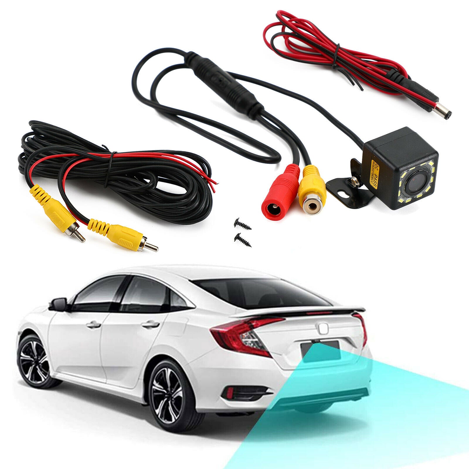 Dynamic Trajectory 12Led Car Rear View Reverse Backup Parking Camera Night View